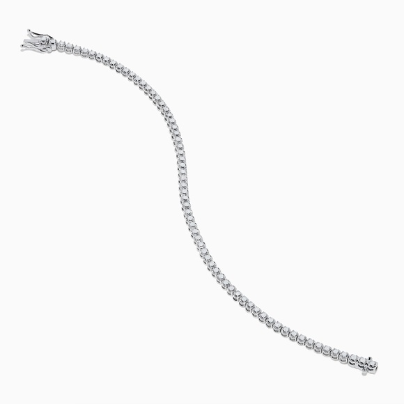 14K White Gold 1.0 Ct. Diamond Tennis Bracelet - Picture 3 of 6